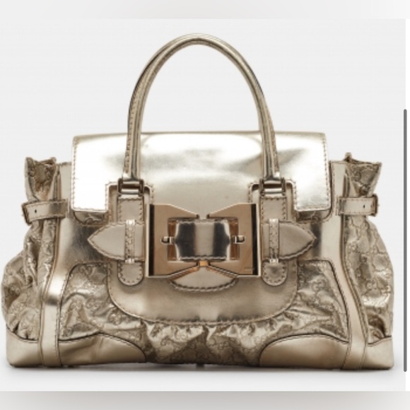 Gucci Handbags - GUCCI Gold Guccissima Leather LargeQueen Satchel. STUNNING!